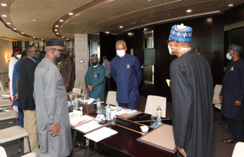 PRESIDENT BUHARI RECEIVES BRIEFING FOR THE EXPO 2020 IN DUBAI, UAE. DEC 2ND 2021