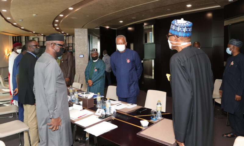 PRESIDENT BUHARI RECEIVES BRIEFING FOR THE EXPO 2020 IN DUBAI, UAE. DEC 2ND 2021