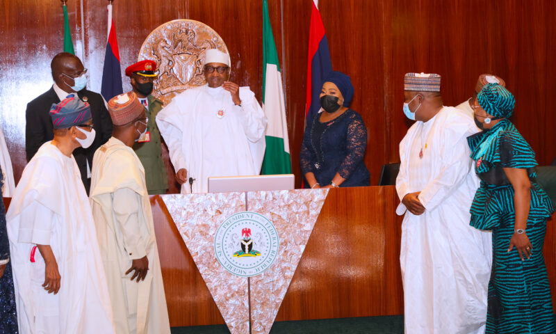 PRESIDENT BUHARI INAUGURATES NEW NNPC BOARD AND MANAGEMENT. JAN 7TH 2022