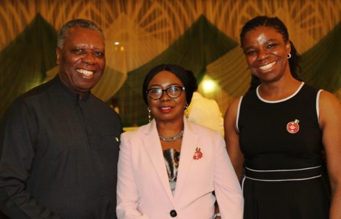 QUARTERLY BUSINESS,  2,2A,  L-R,  President, The Chartered Institute of Bankers of Nigeria, Dr Uche Olowu, Acting Director General, Securities and Exchange Commission, Ms Mary Uduk and Chairman, NEPAD Business Dr Nike Akande during the Presidential Quarterly Business Forum in Abuja yesterday 